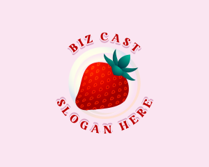 Fruit Shake - Sweet Strawberry Fruit logo design