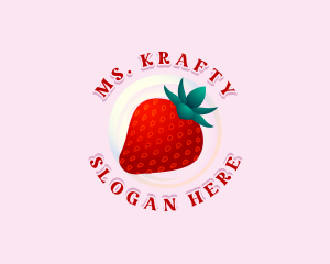 Beverage - Sweet Strawberry Fruit logo design