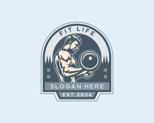 Man Fitness Exercise logo design