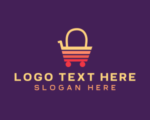 Supermarket - Retail Shopping Cart logo design