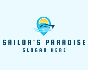 Boat - Yacht Boat GPS logo design