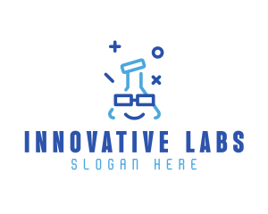 Geek Laboratory Flask logo design