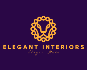 Elegant Fierce Lion logo design