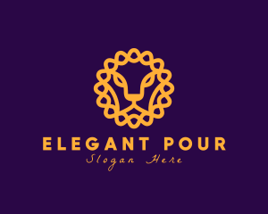 Elegant Fierce Lion logo design