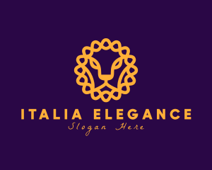 Elegant Fierce Lion logo design