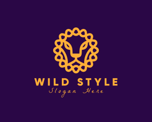 Elegant Fierce Lion logo design