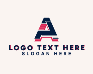 Courier - Varsity League Letter A logo design