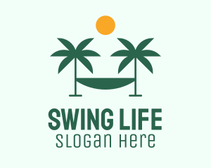 Swing - Beach Palm Hammock logo design