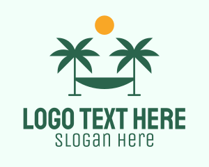 Island - Beach Palm Hammock logo design