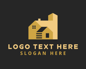 Village - Golden House Real Estate logo design