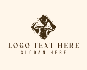 Stylist - Organic Whimsical Mushroom logo design