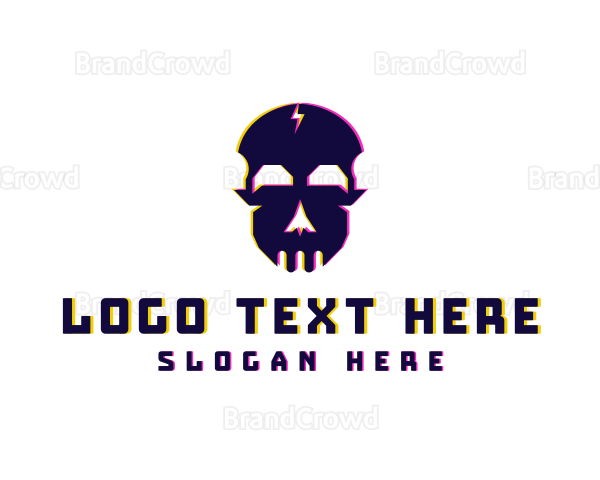 Gaming Skull Anaglyph Logo