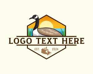 Map - Wildlife Goose Bird logo design