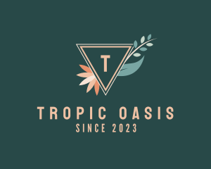 Nature Tropical Flower logo design