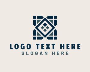 Handyman - Tile Flooring Pattern logo design