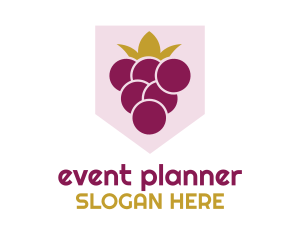 Red Wine - Fruit Grape King logo design