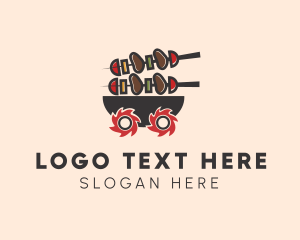 Gourmet - Barbecue Food Cart logo design