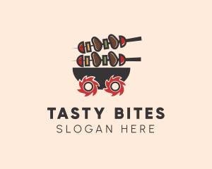 Barbecue Food Cart  logo design