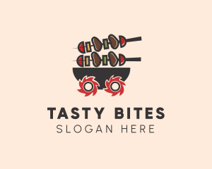 Kebab - Barbecue Food Cart logo design