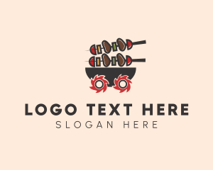 Gourmet - Barbecue Food Cart logo design