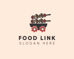 Barbecue Food Cart  logo design