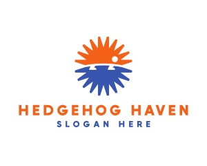 Hedgehog - Sun Hedgehog Vet logo design