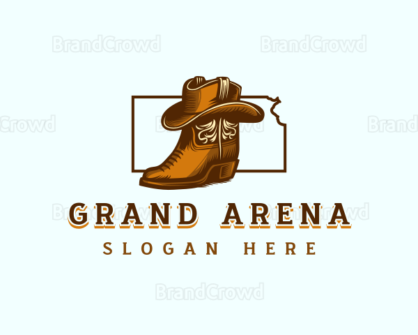 Cowboy Boots Hat Logo