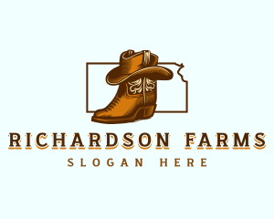 Cowboy Boots Hat Logo