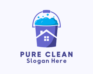 House Cleaning Bucket logo design