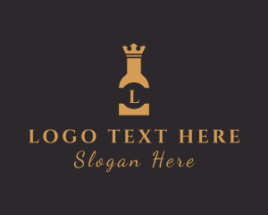 Wine - Royal Liquor Bottle logo design