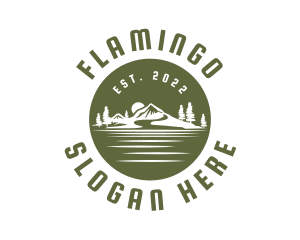 Campground - Natural Mountain Lake logo design