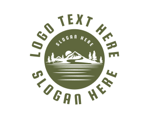 Natural Mountain Lake Logo