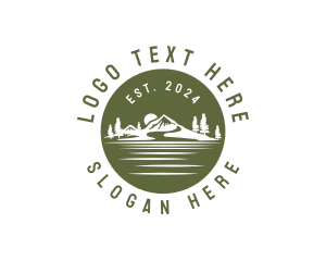 Outdoor - Natural Mountain Lake logo design