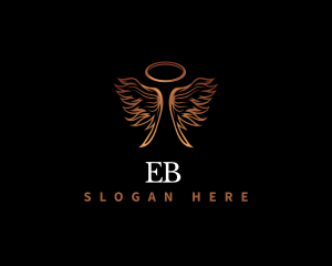 Spiritual - Heavenly Angel Wings logo design