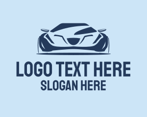 Car Silhouette - Cool Sports Car logo design