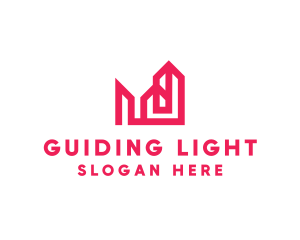 Red Line Geometry Building logo design