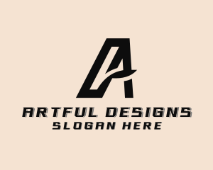 Logistics Delivery Courier Letter A logo design