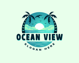 Beach Resort Getaway logo design