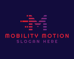 Static Motion Letter M  logo design