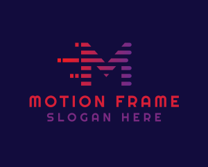 Static Motion Letter M  logo design