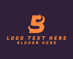 Digital Marketing - Modern Swoosh Letter B logo design