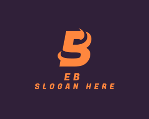 Modern Swoosh Letter B Logo