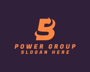 Modern Swoosh Letter B Logo