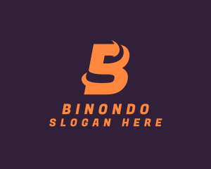 Modern Swoosh Letter B logo design