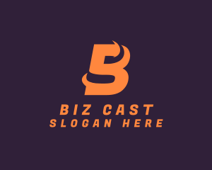 Modern Swoosh Letter B logo design