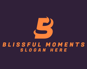 Modern Swoosh Letter B logo design