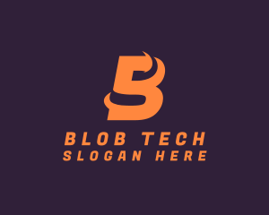 Modern Swoosh Letter B logo design