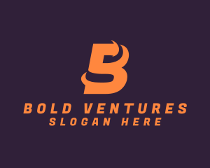 Modern Swoosh Letter B logo design