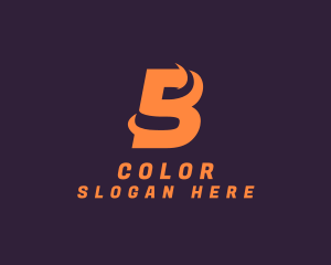 Modern Swoosh Letter B logo design