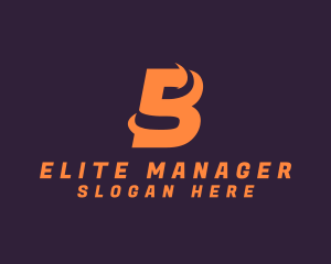 Modern Swoosh Letter B logo design